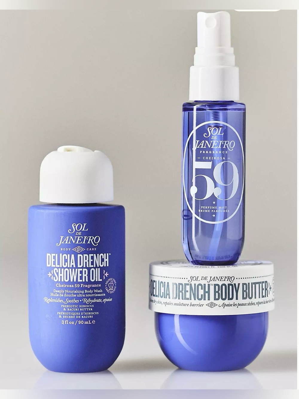 Sol de Janeiro Delicia Drench Shower Oil & Body Butter Set - Blue